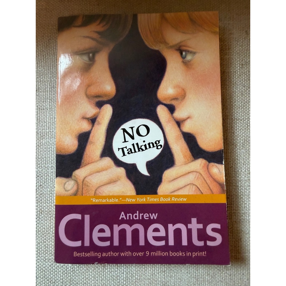 No Talking Andrew Clements Paperback School Story Kids Middle Grade Book